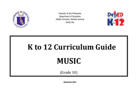 curriculum guide in mapeh pdf|K to 12 Curriculum Guide MUSIC (Grade 1 to Grade 10.